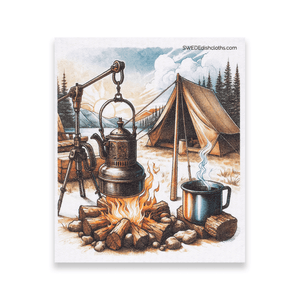 Eco-Friendly Swedish Dishcloths - Mixed Camping Set of 3 (Paper Towel Replacements, One of Each Design) - SWEDEdishcloths.com