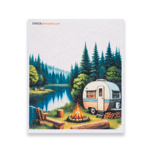 Eco-Friendly Swedish Dishcloths - Mixed Camping Set of 3 (Paper Towel Replacements, One of Each Design)