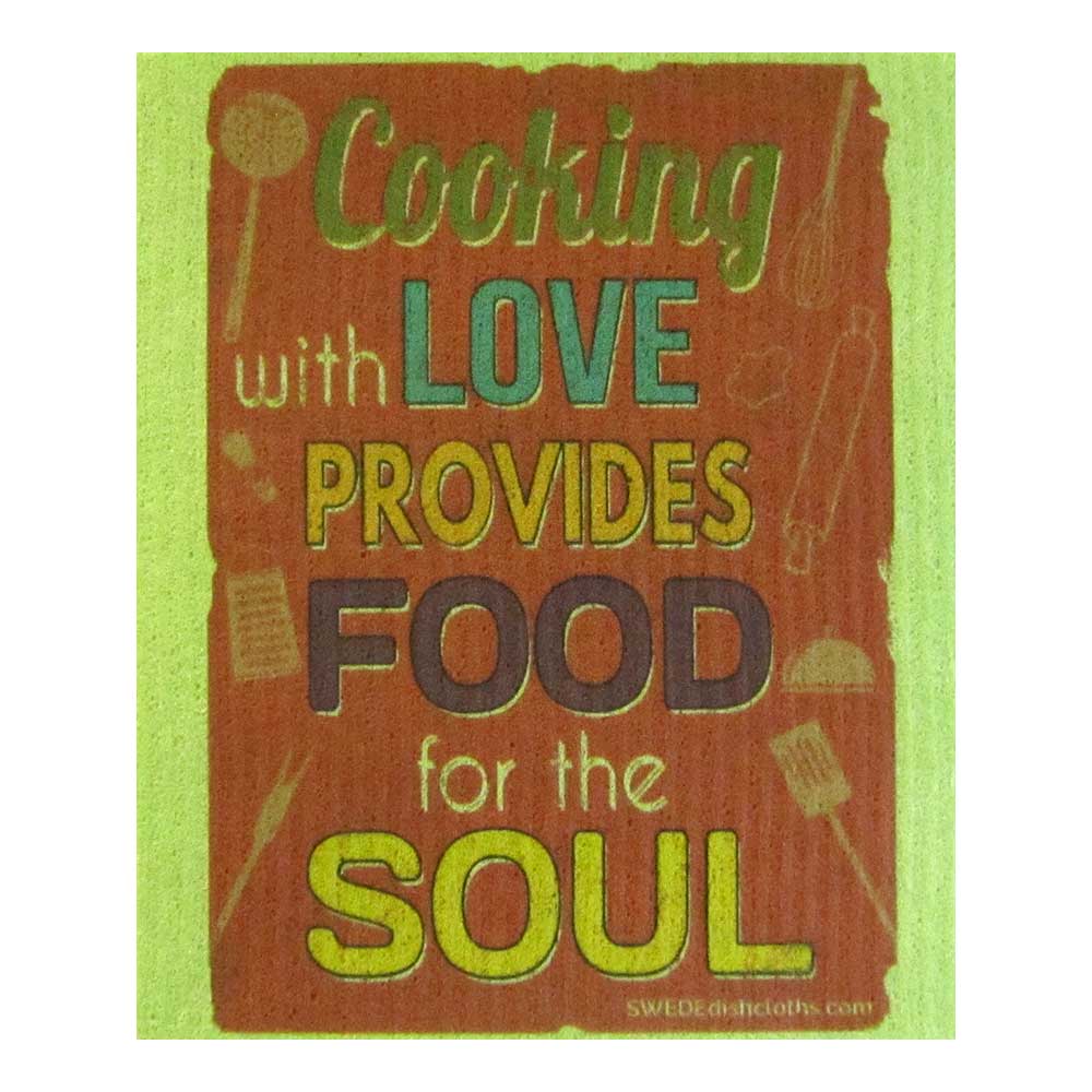Food for the Soul on Green One cloth Swedish Dishcloths | ECO Friendly Absorbent Cleaning Cloth