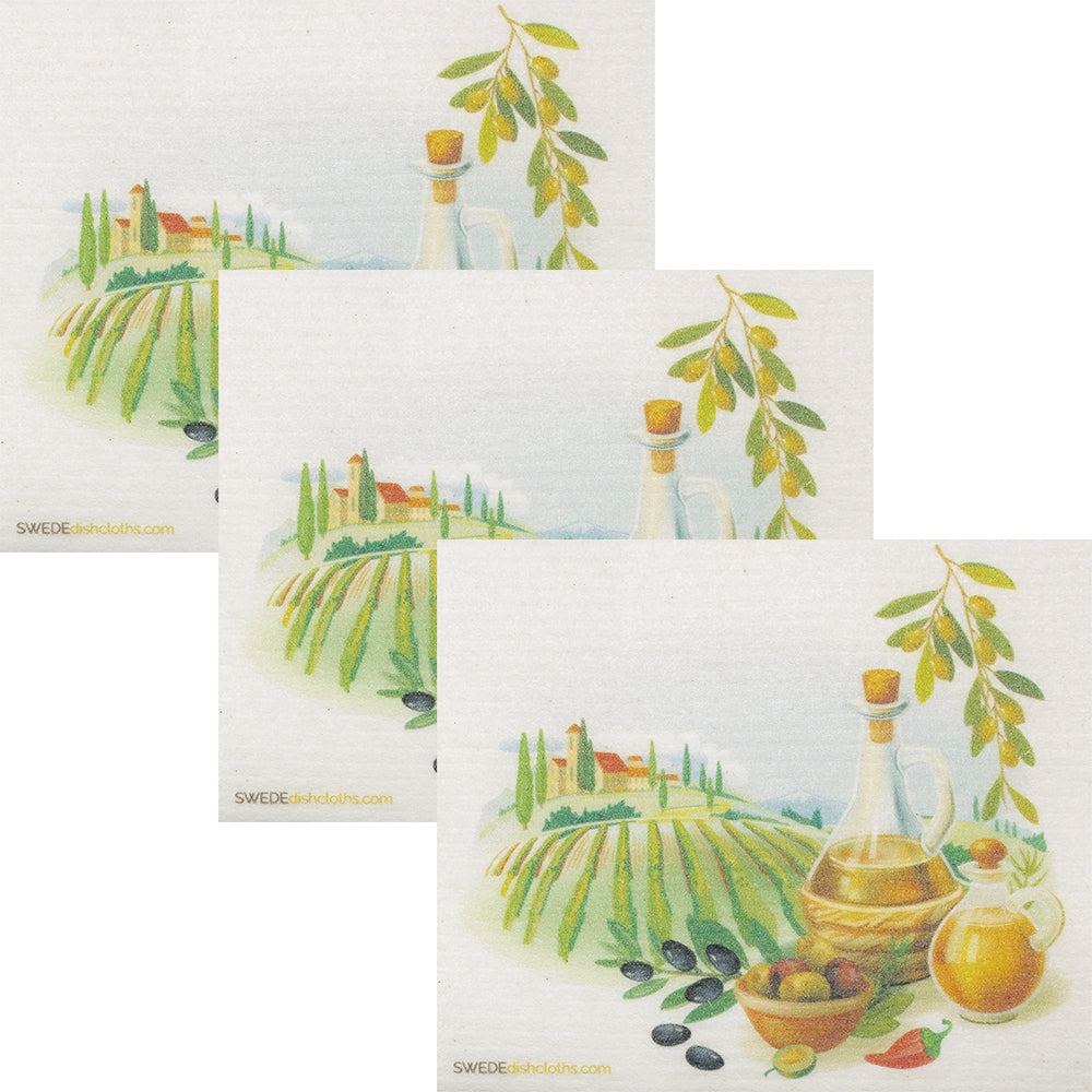Olive Farm Set of 3 Swedish Dishcloths