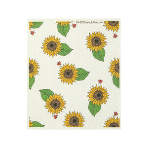 Mixed Sunflowers Set of 4 Swedish Dishcloths (One of each design)