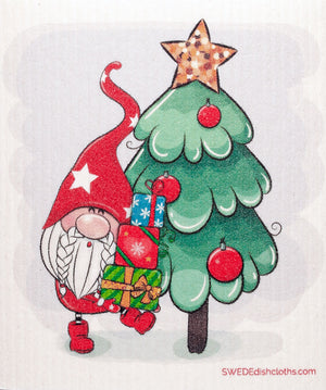 Christmas Single Gnome Single Cloth | ECO Friendly Absorbent Cleaning Cloth