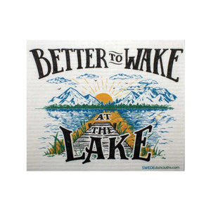 Swedish Dishcloths Lake Life Set of 3 cloths (one of each design)  Eco Friendly Absorbent Cleaning Cloth