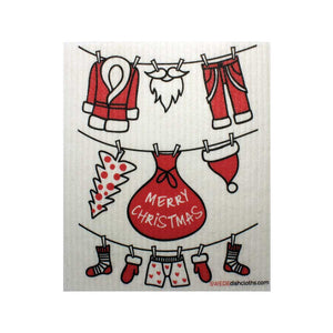 Mixed Christmas "B" Set of 3 cloths Swedish Dishcloths Eco Friendly Absorbent Cleaning Cloth