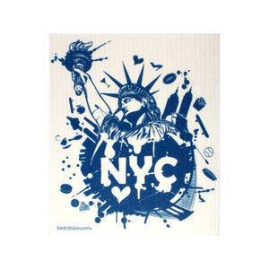 Swedish Dishcloths Mixed NYC Set of 3 cloths (one of each design)  Eco Friendly Absorbent Cleaning Cloth