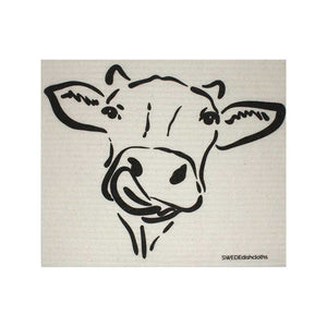 Swedish Dishcloths Cow Silhouettes Set of 4 cloths (one of each design)  Eco Friendly Absorbent Cleaning Cloth