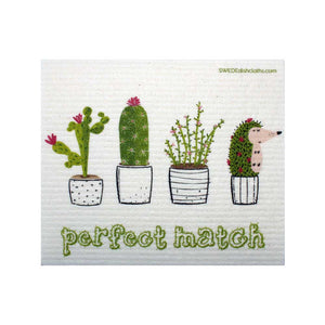 Mixed Cactus Set of 3 cloths (One of each design) Swedish Dishcloths ECO  Absorbent Cleaning Cloth