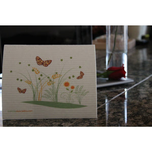 Swedish Dishcloth One Swedish Dishcloth 3 Spring Butterflies Design - 1