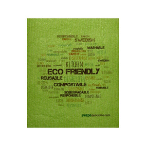 Swedish Dishcloth One Swedish Dishcloth Eco Wordcloud On Green Design - 1