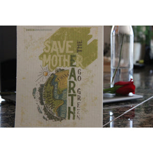 Swedish Dishcloth One Swedish Dishcloth Save Mother Earth Design - 1