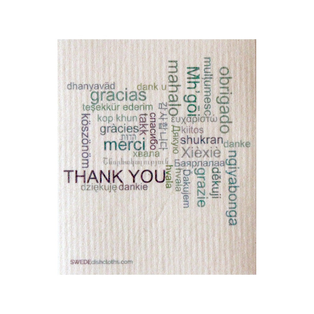 Swedish Dishcloth One Swedish Dishcloth Thank You Design - 1