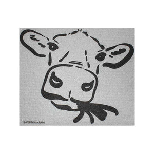 Swedish Dishcloths Cow Silhouettes Set of 4 cloths (one of each design) Eco Friendly Absorbent Cleaning Cloth - SWEDEdishcloths.com